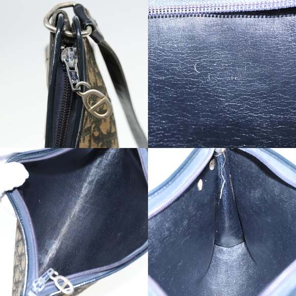 DIOR Trotter Canvas Shoulder Bag Navy - Picture 11 of 12